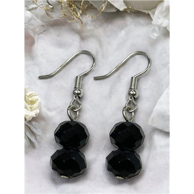 Комплект бижутерии "Хрустальная россыпь" , цвет черный