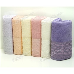 Махровые Банные Полотенца 70x140 см. 6 шт/уп. Zarif 189 - Soft Kiss