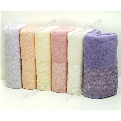 Махровые Банные Полотенца 70x140 см. 6 шт/уп. Zarif 189 - Soft Kiss