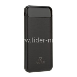 Портативное ЗУ (Power Bank) 10000mAh FaizFULL FL20 2USB/Micro USB/Type-C/дисплей (черный)