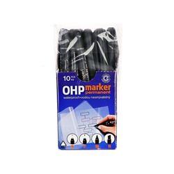 УЦЕНКА Маркер для OHP перманентный 1.2 мм, линия 0.6 мм, Centropen 2636F, чёрная