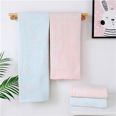 Summer gauze children's light and thin cotton bath towel