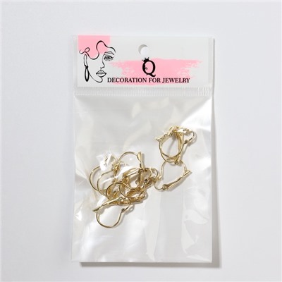 Швензы для сережек с французской застёжкой, 19 мм (набор 5 пар), цвет золото