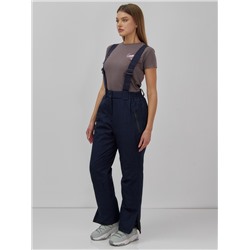 Полукомбинезон утепленный женский большого размера темно-синего цвета 666_1TS