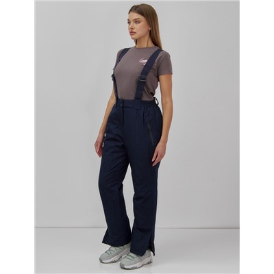 Полукомбинезон утепленный женский большого размера темно-синего цвета 666_1TS