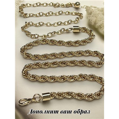 Пояс женский цепочка  универсальный цвет золото модель 5
