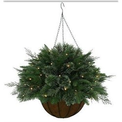 GAEM Кашпо хвойное с подсветкой, 50 LEDламп, 200 веток, (3хАА н/п), L52 W52 H76 см