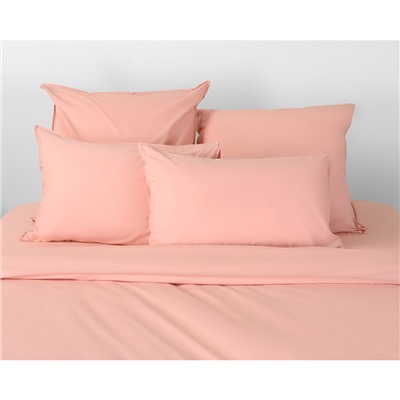 Набор из двух наволочек цвета пыльной розы из органического стираного хлопка из коллекции Essential, 50х70 см