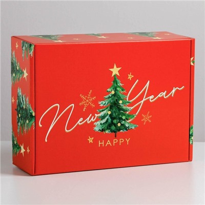Коробка подарочная новогодняя складная «Волшебство», 30.5×22×9.5 см, Новый год