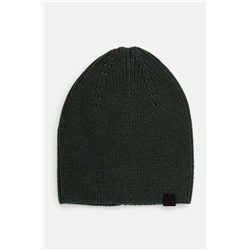 Czapka męska beanie prążkowana  kolor zielony