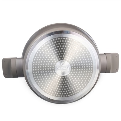 СОТЕЙНИК СО СТЕКЛ. КРЫШКОЙ И АНТИПРИГАРНЫМ ПОКРЫТИЕМ PFLUON MARBLE, 26*7,5 СМ