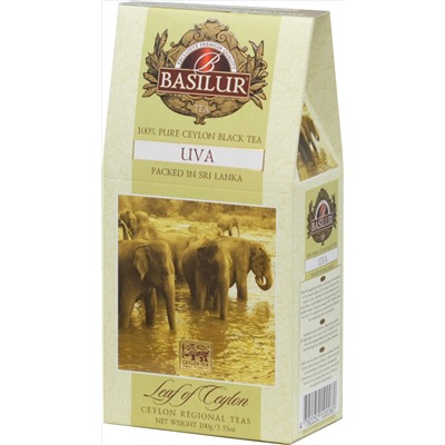 BASILUR. Лист Цейлона. UVA 100 гр. карт.пачка