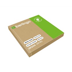 Самоклеящийся блок Berlingo "Green Series", 76*76мм, 100л., крафтовая бумага