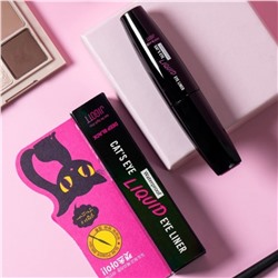 Jigott Водостойкая жидкая подводка для глаз / Cat's Eye Waterproof Liquid Eyeliner Deep Black, глубокий черный