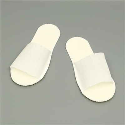 Одноразовые тапочки, стандарт, нескользящие, белые, 42 р.