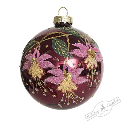 Шар "Королевская фуксия" (стекло) 8 см