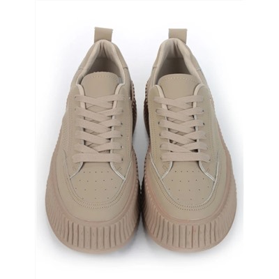 05-P8201-2 DK. BEIGE Кроссовки женские (натуральная кожа)