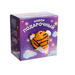 Мягкая игрушка «Тигрёнок с колокольчиком с книжкой и раскрасками», МИКС