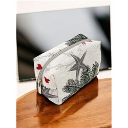 1042 Косметичка Зимний сон бордовый фон 15х10х7см 2516993 Однотонный