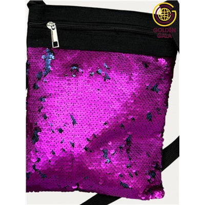 Сумка-планшет с пайетками на длинной ручке 22,5х27,5  см