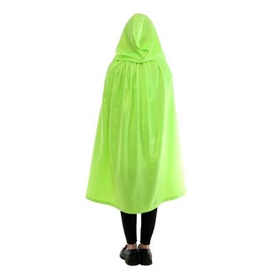 Карнавальный плащ детский, атлас, салатовый, длина 85 см