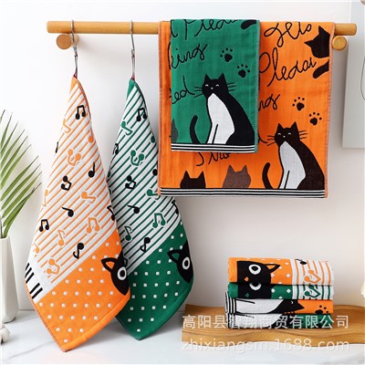 Cotton gauze towel, children's scarf for kindergarten, wholesale