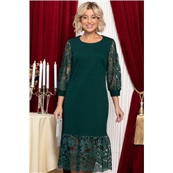 Платье с кружевом Властилина (зеленое) П14732-48М