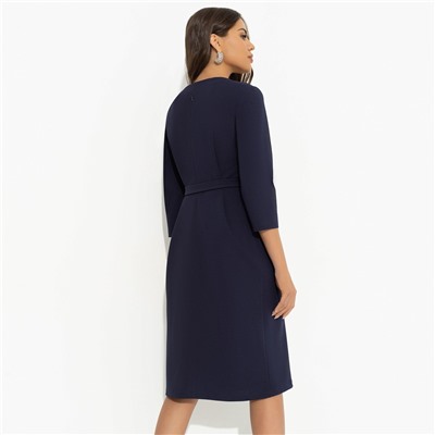 Платье силуэтное, Игра на повышение (синий)