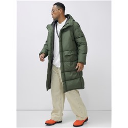 Парка MTFORCE мужская зимняя модная удлиненная спортивная цвета хаки 2416_1Kh