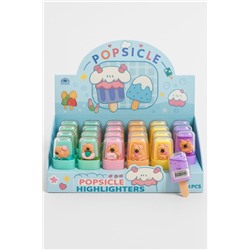 Маркер-шейкер текстовыделитель "Popsicle", mix, шоу-бокс 24 шт.