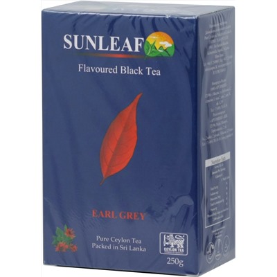 SUNLEAF. Black Tea Earl Grey 250 гр. карт.пачка