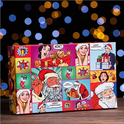Подарочная коробка «Pop-art: Новогодний», 26×16×6 см
