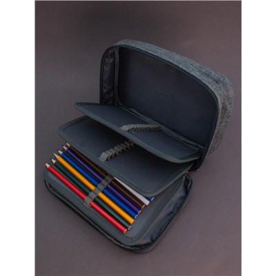 Сумка-органайзер для маркеров/карандашей, серая (23*7*16,5 см)