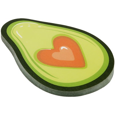 Самоклеящийся блок фигурный MESHU "Avocado", 50л., европодвес