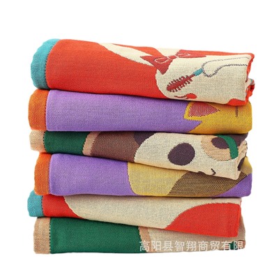 Cotton gauze towel, children's scarf for kindergarten, wholesale
