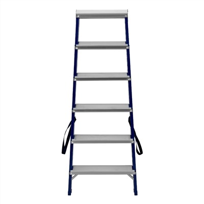 Стремянка двусторонняя 6 ступеней, стальная, Сибртех