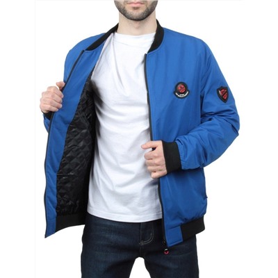 EM25056-2 BLUE Куртка-бомбер мужская демисезонная (100 гр. синтепон)