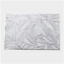 Салфетка сервировочная на стол Доляна «Листопад», 45×30 см, серебряная