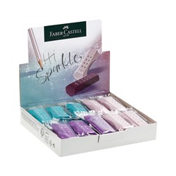 Ластик Faber-Castell "Sparkle" ассорти, трехгранный, 90*15*15мм