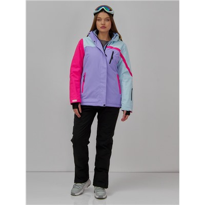 Горнолыжная куртка женская зимняя фиолетового цвета 16_1F