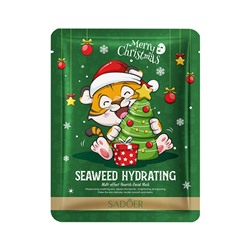 Тканевая маска для лица с морскими водорослями SADOER (новогодняя серия), 25 гр