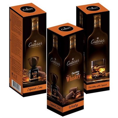 Набор конфет Liqueur Line с виски 105г/Шоколадный Кутюрье