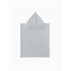 Пончо муслиновое детское LoveLifе, 56×70 см, 100% хлопок, 120 г/м², серо-голубое