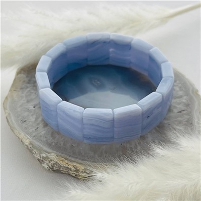 Радуга Самоцветов Браслет Голубой агат