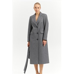 Пальто женское демисезонное 27210 (пепельный/ёлочка)