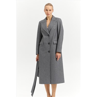 Пальто женское демисезонное 27210 (пепельный/ёлочка)