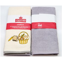 Махровые Кухонные Полотенца с Вышивкой 40x60 см. 2 шт/уп. - Mercan