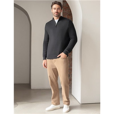 Джемпер двуслойной вязки из мягкой пряжи с хлопком