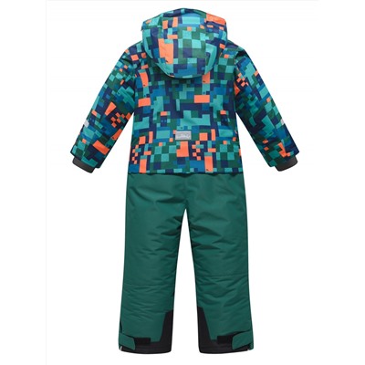 Комбинезон подростковый зимний для мальчика зеленого цвета 9407Z
