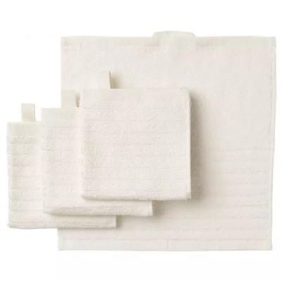 Набор полотенец белых (4 шт), VAGSJON Washcloth White Set, произв. IKEA